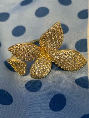 Unlisted Gold Pavé Butterfly Wrap Ring